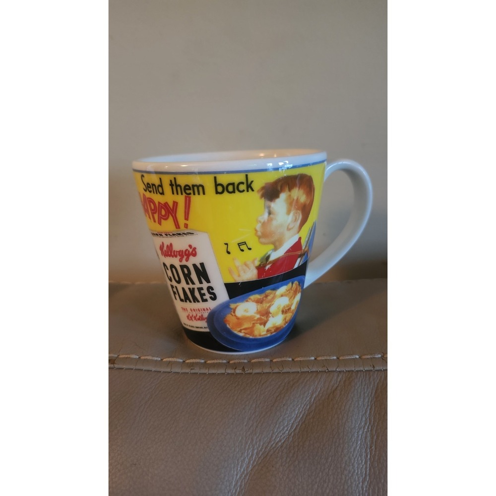 Boy! Kellogg's Corn Flakes Coffee Mug 2005, Boy Whistling Vintage Kellogg's